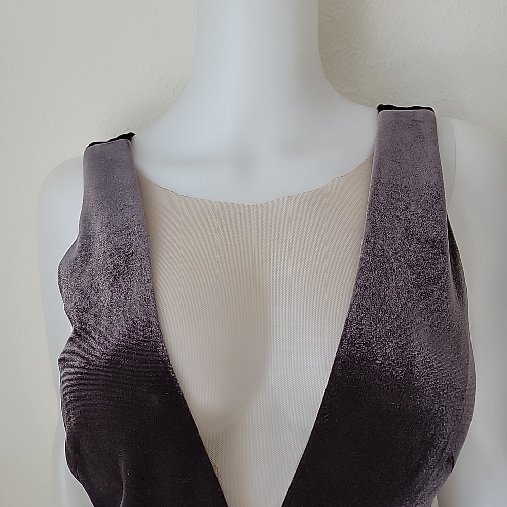 Jenny Yoo Velvet Maxi Dress in Deep Purple - Picture 3 of 9